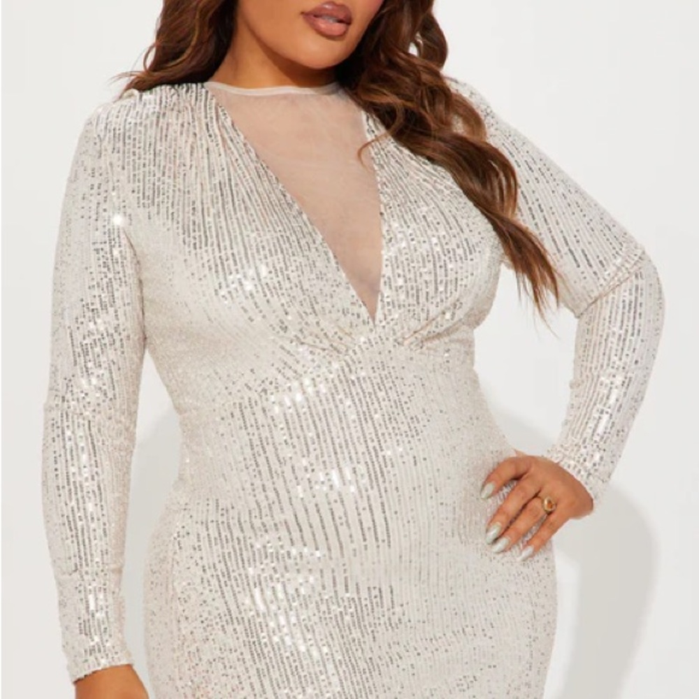 Sequin Mini Dress - Ivory
